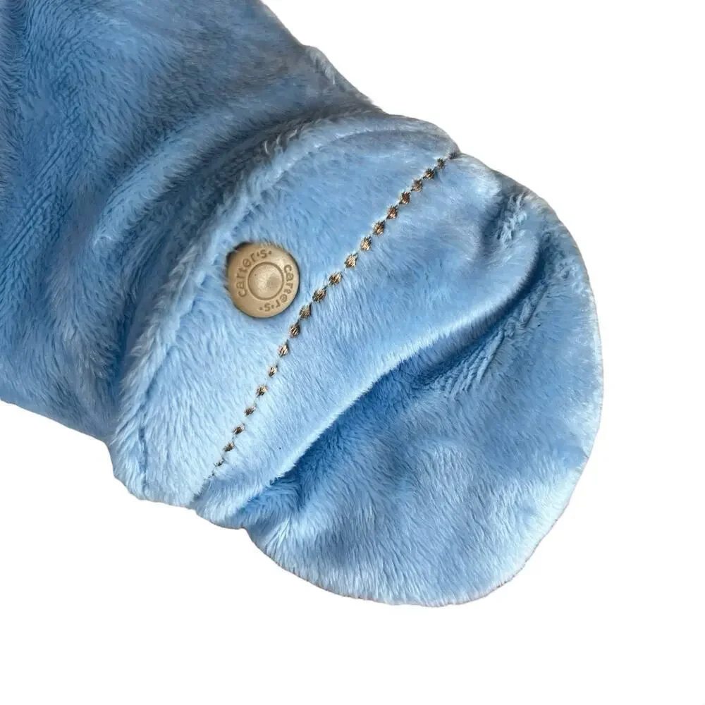 CARTER'S Baby Boy Puppy Pram Coveralls Snowsuit Bunting in Light Blue Sz 6-9 mo.